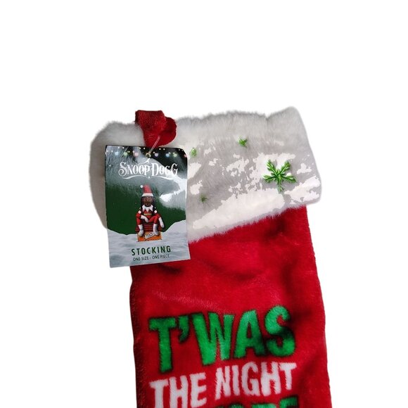 Snoop Dogg 20 Inch Embroidered Plush Chrismizzle Stocking Christmas Decor - Picture 3 of 4